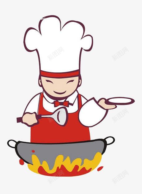 炒菜的厨师png免抠素材_88icon https://88icon.com 人物 卡通人物 卡通厨师 厨师 白色 红色