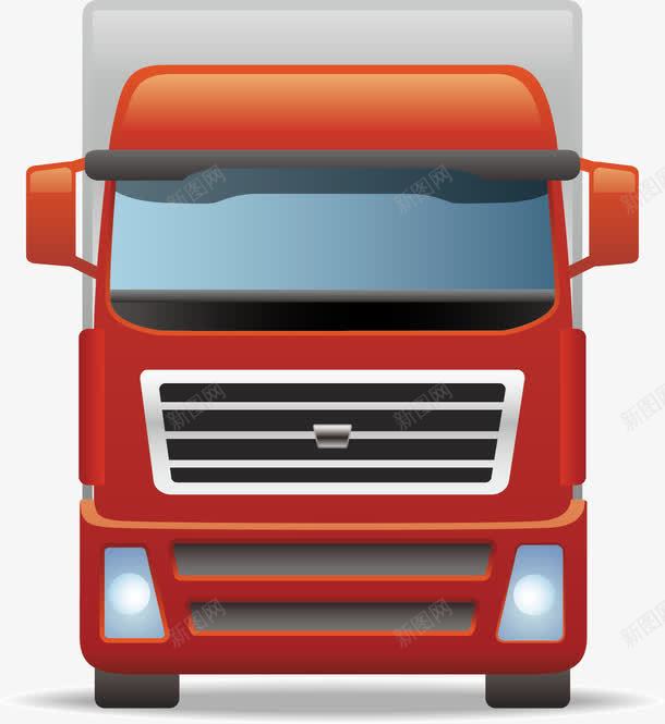 红色车头png免抠素材_88icon https://88icon.com 卡通 搬家车 搬家车子 搬家车辆 红色 车头 车正面