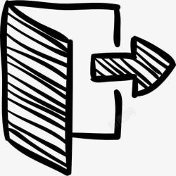 素描门退出草图图标高清图片