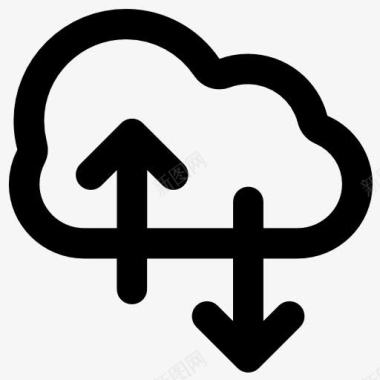 云存储云计算图标图标