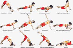 瑜伽健身矢量图素材