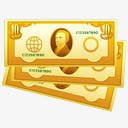 黄色美金金钱图标图标