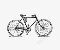 黑色手绘自行车素材