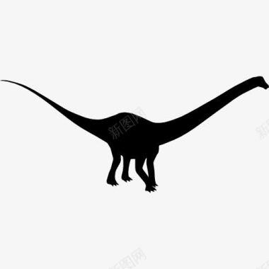 梁龙恐龙形状图标图标