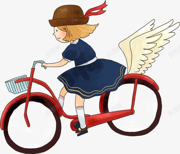 小女孩骑车png免抠素材_88icon https://88icon.com 单车 小女孩 自行车 骑车