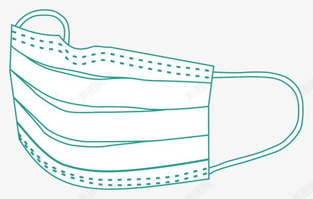 民用一次性口罩png免抠素材_88icon https://88icon.com 一次性口罩 口罩 口罩平面 口罩平面图 民用口罩 线条口罩