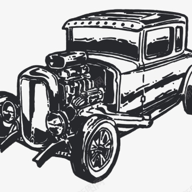 交通工具复古老式汽车图标图标
