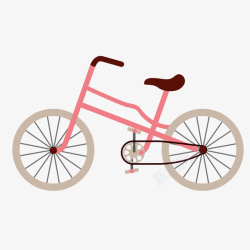 卡通手绘全民健身日骑自行车矢量图素材