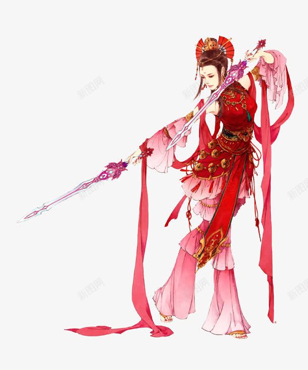 舞剑的红衣女子古装人物png免抠素材_88icon https://88icon.com 人物 古装 女子 红衣 舞剑