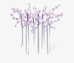 紫色小花装饰效果素材