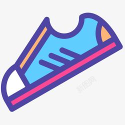 蓝色的鞋子素材