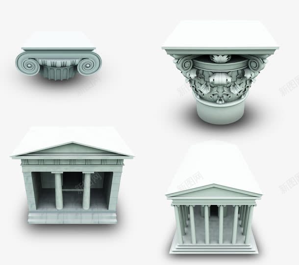 希腊柱式建筑图标png设计背景_88icon https://88icon.com PNG图标 希腊 建筑 柱式