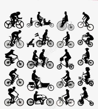 自行车骑行标识图标图标