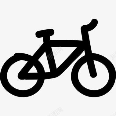 拉链条自行车手拉运输图标图标