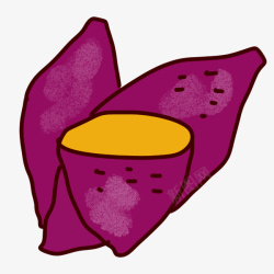 烤地瓜卡通卡通美味营养烤红薯插画高清图片