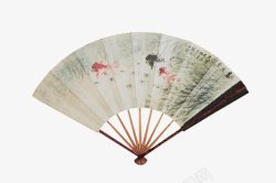 金鱼戏水中国风折扇高清图片