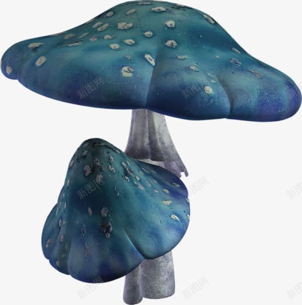 蓝色蘑菇png免抠素材_88icon https://88icon.com 菌 菌类 蘑菇 香菇