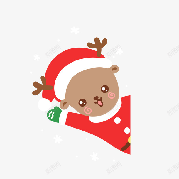 圣诞节装扮的小鹿png免抠素材_88icon https://88icon.com 卡通手绘 圣诞礼物 圣诞节 圣诞节装扮的小鹿