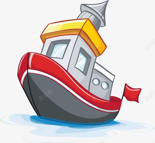 卡通游艇png免抠素材_88icon https://88icon.com Q版游艇 可爱的游艇 小型游艇 手绘游艇