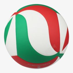 红绿白排球素材