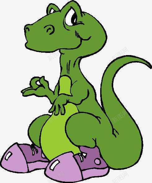 绿色小恐龙png免抠素材_88icon https://88icon.com 动漫动画 卡通恐龙 穿鞋恐龙 绿色恐龙 设计 远古动物