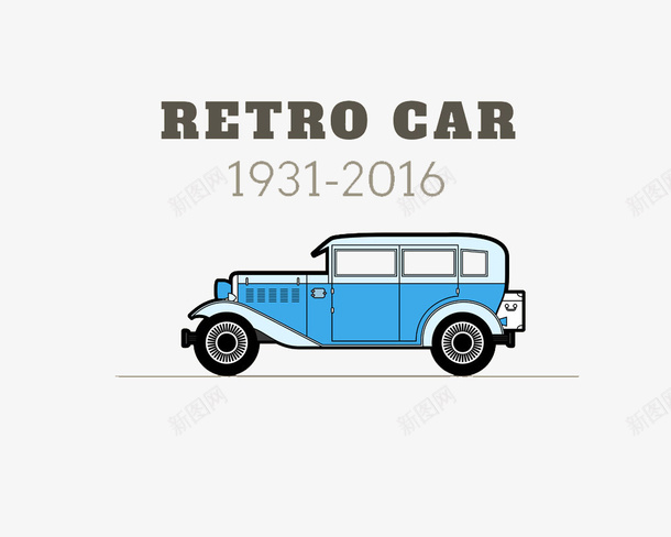 卡通手绘蓝色汽车插画png免抠素材_88icon https://88icon.com 交通工具 卡通手绘 蓝色汽车插画