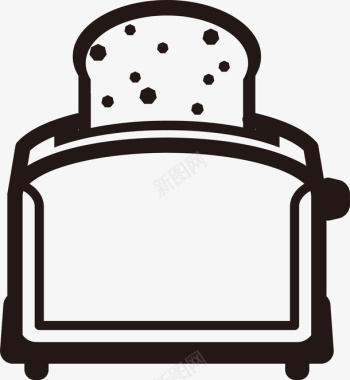手绘烤面包机矢量图图标图标