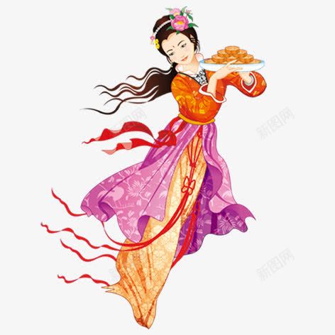 嫦娥png免抠素材_88icon https://88icon.com 中秋节 古风 彩色 海报 装饰