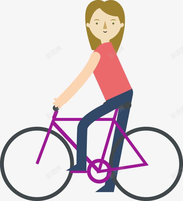 扁平化骑车的女孩png免抠素材_88icon https://88icon.com 单车 卡通人 卡通骑车的人 扁平化 矢量骑车的人 自行车 骑自行车 骑车 骑车人