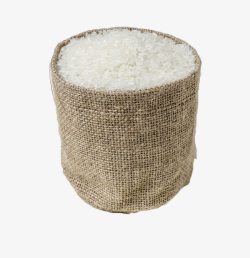 白色麻袋米素材