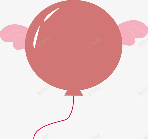 手绘带翅膀的气球png免抠素材_88icon https://88icon.com 儿童 可爱 手绘 翅膀气球