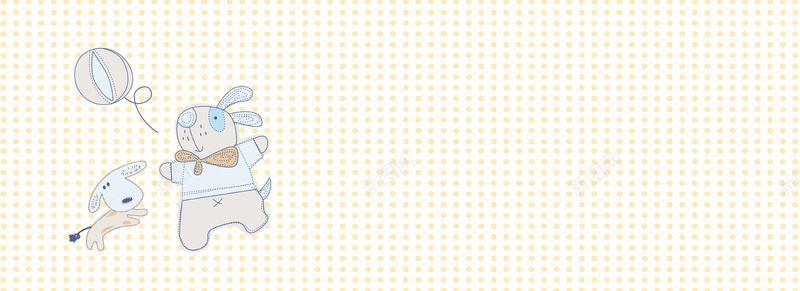 卡通小兔和小狗背景矢量图ai设计背景_88icon https://88icon.com 卡通 圆点 小兔 小狗 手绘 气球 海报banner 童趣 矢量图