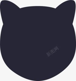 猫头外形矢量图素材