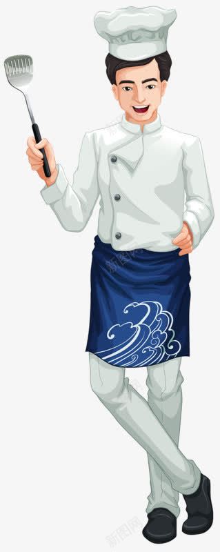 拿铲子的厨师png免抠素材_88icon https://88icon.com 卡通 厨师帽 炒饭 白色 铲子