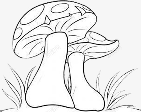 简笔画小蘑菇图标图标