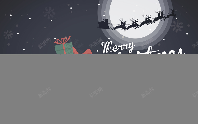 圣诞主题广告背景矢量图ai设计背景_88icon https://88icon.com Christmas marry 圣诞节 房屋 月亮 烟囱 礼物 雪 矢量图