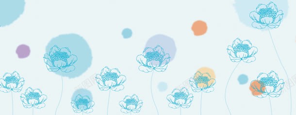 花卉植物banner背景jpg设计背景_88icon https://88icon.com 清新背景 简约花卉