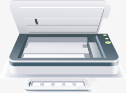 打印机复印机办公设备矢量图素材
