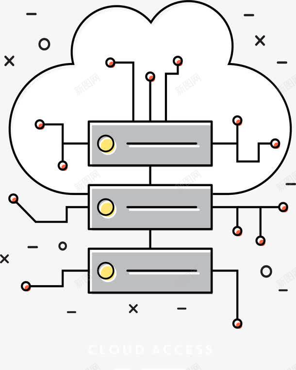 云端硬件设备png免抠素材_88icon https://88icon.com 云储存 云计算 矢量素材 硬件设备 移动通讯
