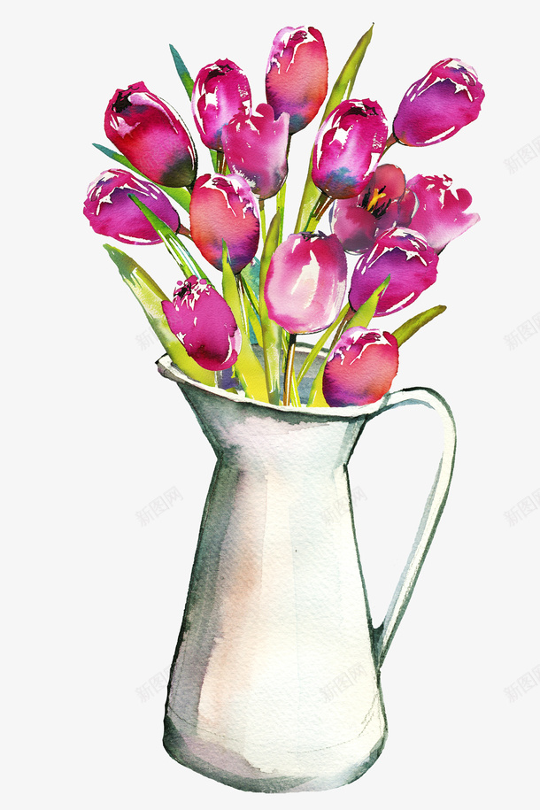 瓶子里的郁金香png免抠素材_88icon https://88icon.com png图形 植物 花朵 花瓶 装饰 郁金香