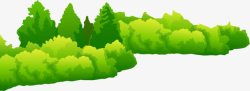 绿色卡通创意树林美景素材