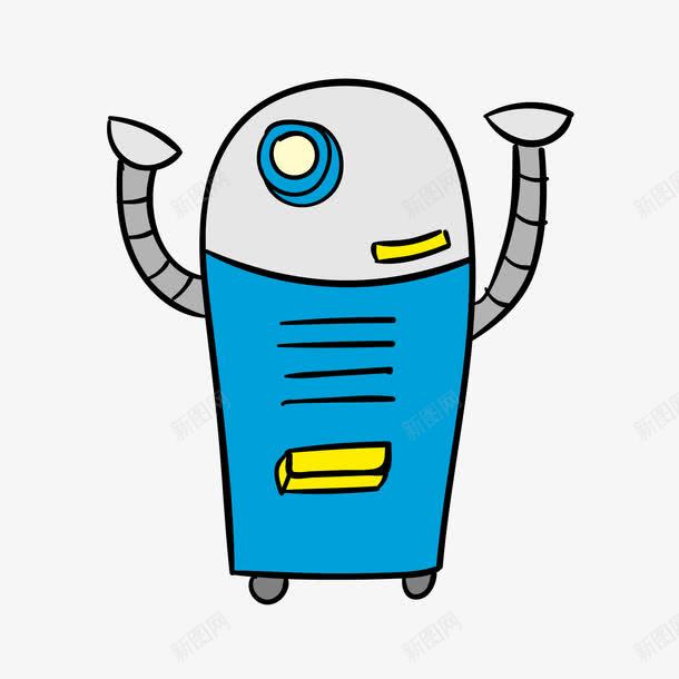 卡通可爱奇怪的机器人png免抠素材_88icon https://88icon.com 人物 儿童节 卡通 机器人 科学 科技 蓝色