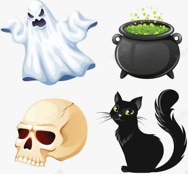 万圣节png免抠素材_88icon https://88icon.com HALLOWEEN 万圣节 幽灵 恐怖 惊吓 炸毛黑猫 骷髅 鬼节 黑猫