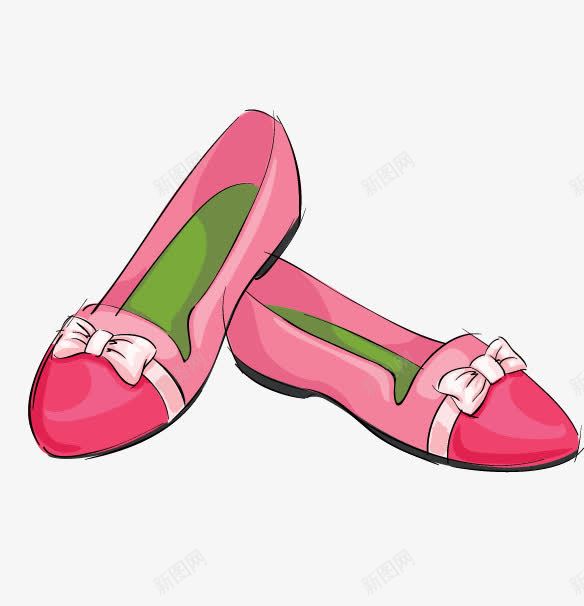 粉色女鞋png免抠素材_88icon https://88icon.com 卡通 女鞋 平底鞋 粉色 鞋子
