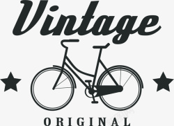 复古自行车标签素材