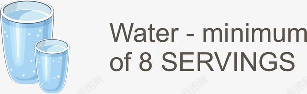 卡通大杯水和小杯水png免抠素材_88icon https://88icon.com 健康 水 水杯 膳食 餐饮 饮食