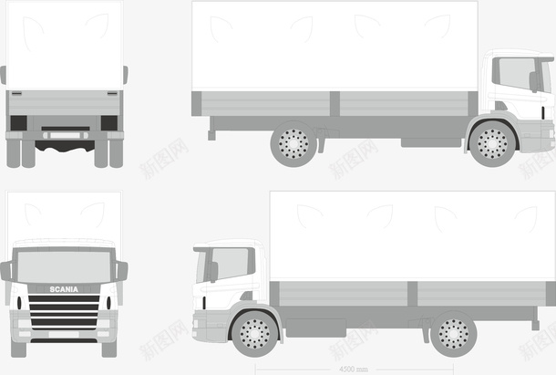 货车png免抠素材_88icon https://88icon.com 免费矢量下载 插画 白色 货车 车辆