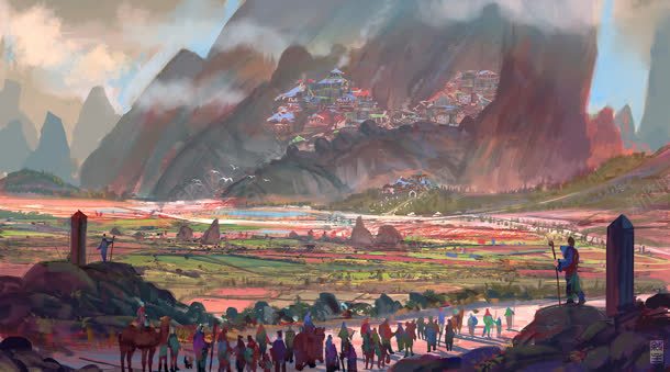 手绘卡通动画片场景jpg设计背景_88icon https://88icon.com 动画片 卡通 场景