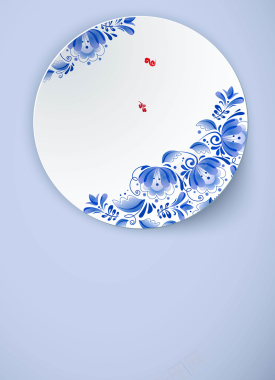端午节中国风青花瓷海报背景矢量图背景