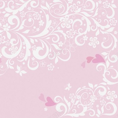 粉色植物花纹底纹背景